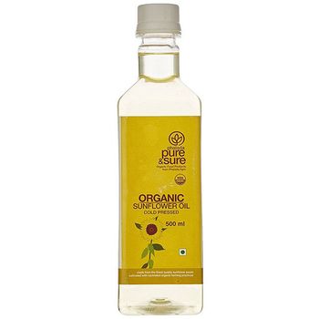 Pure and Sure Organic Cold Pressed Sunflower Oil 500ml