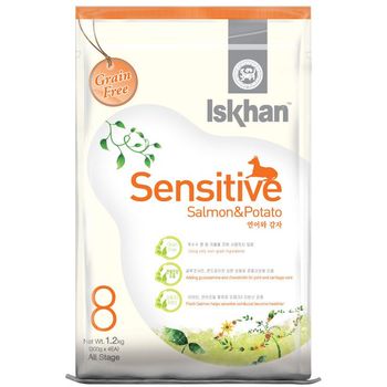 Iskhan Dog Sensitive Salmon And Potato Grain Free 1.2kg
