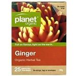 Planet Organic Ginger Herbal Tea Bags Certified Organic Nongmo 25 Compostable Ginger Tea Sachets 1oz 30g