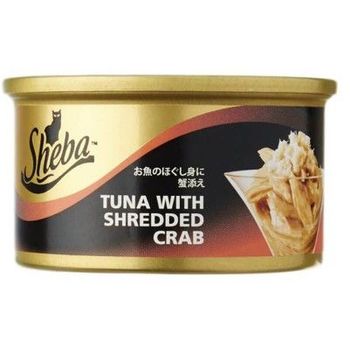 Sheba Cat Canned Food Tuna White Meat With Shredded Crab 85g