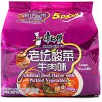 Kang Shi Fu Instant Noodle - Pickled Vegetables Beef (5 x 117g)