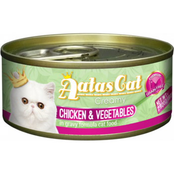 Aatas Cat Canned Food Creamy Chicken And Vegetables 80g