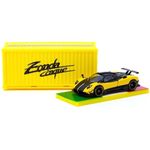 Tarmac Works Pagani Zonda Cinque Giallo Limone Special Edition with Container Stance Garage Limited Diecast Car