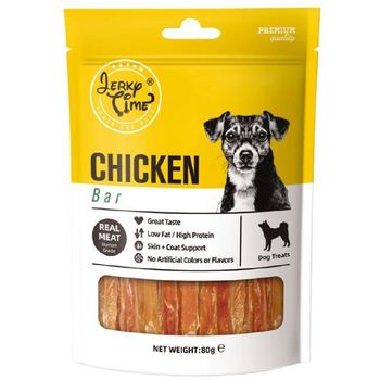 Jerky Time Dry Chicken Jerky Bar Dog Treats 80g