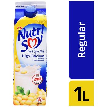 NutriSoy High Calcium Fresh Soya Milk Regular 1L