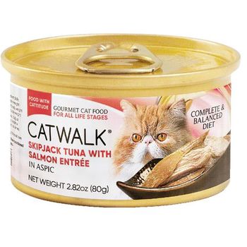 Catwalk Cat Skipjack Tuna with Salmon Entree in Aspic 80g