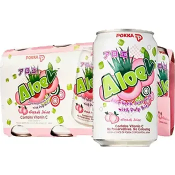 Pokka Aloe Vera Peach 6 x 300ml