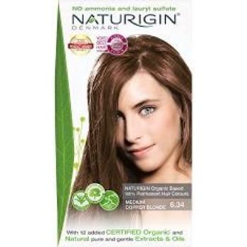 Naturigin Medium Copper Blonde Hair Dye 6.34 Permanent Hair Color 100% Grey Coverage Certified Organic Natural Ingredients Deeply Nourishes The Hair Ammonia Vegan Long Lasting Results