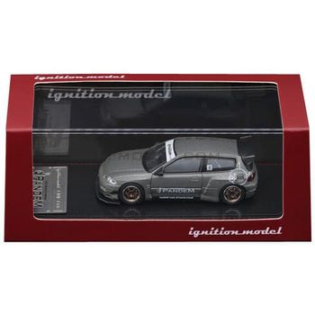 Ignition Model Pandem Civic EG6 Titanium Gray Diecast Car 1/64