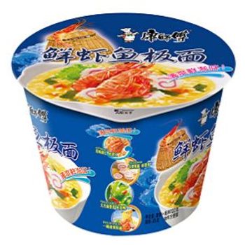 康师傅桶装鲜虾鱼板98g | Master Kong Instant Bowl Noodle Soup Shrimp Flavor 98g