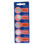 Sony Lithium 3v Batteries Size Cr1616 Pack Of 5