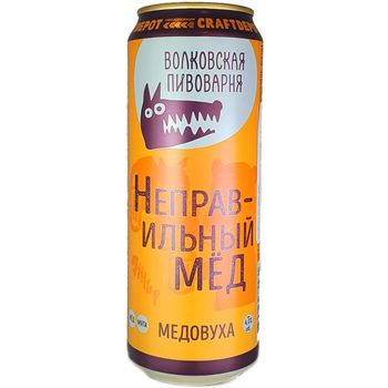 Wolf's Brewery Wrong Honey Mead Can 430ml ABV 4%