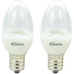 PowerPac 2 Pieces X 1w E12 Led Bulb Yellow Light Pp6220ww