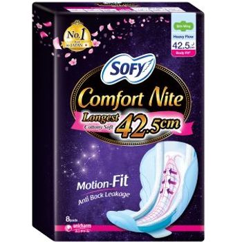 Sofy Body Fit Comfort Nite 8pads 42.5cm
