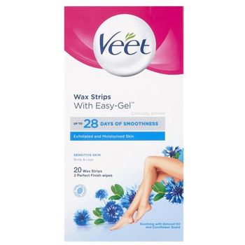 Veet Hair Removal Cold Wax Strips Sensitive Skin 20pcs