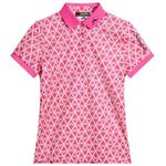 J. Lindeberg Tour Tech Print Polo M Geo Fuchsia Purple