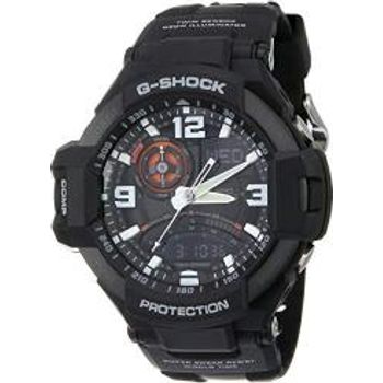 Casio Men's G-shock Ga1000-1a Black Silicone Quartz Watch With Black Dial