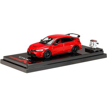Hobby Japan Honda Civic Type R FL5 Flame Red w/Engine Display Model Diecast Car
