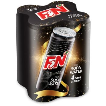 F&N Soda Water Slim 4 x 325ml