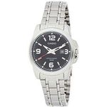 Casio Women's Ltp1314d-1av Silver Stainless-steel Quartz Watch With Black Dial