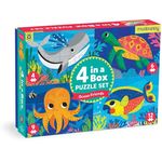 Mudpuppy 4 In A Box Puzzle Set Ocean Friends