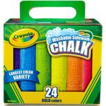 Crayola Sidewalk Chalk Assorted Colors 24 Count Multicolored