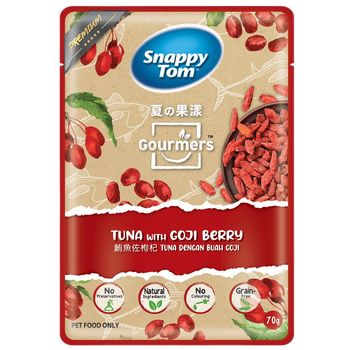 Snappy Tom Gourmers Tuna with Goji Berry 70g