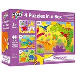 Galt 4 Puzzles In A Box Dinosaurs