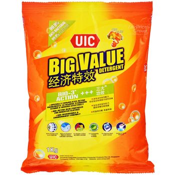 UIC Big Value Detergent Powder Anti Bacterial Citrus Splash 1kg
