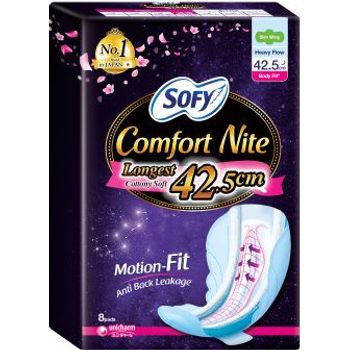 Sofy Body Fit Comfort Nite 8pads 42.5cm