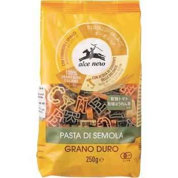 Alce Nero Organic Durum Wheat Semolina Tricolor Pasta Alphabet 250g