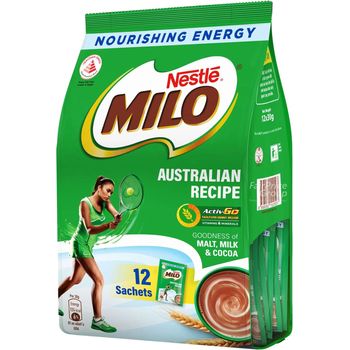 Milo Australian Recipe Greater Chocolatery Milky Taste 12x30g