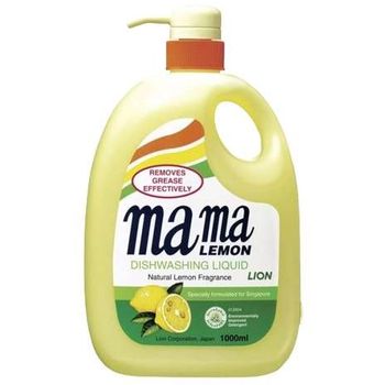 Mama Lemon Dishwashing Liquid Regular Pump 1L Banded with 1L