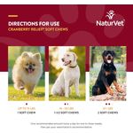 NaturVet Cranberry Relief Healthy Urinary Tract for Dogs (120 Soft Chews)