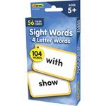 Teacher Created Resources Sight Words Flash Cards 4 Letter Words