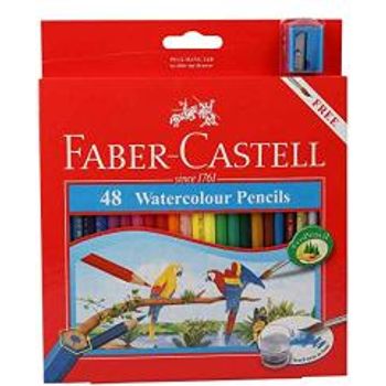 Faber-Castell 48C Watercolour Pencils Set With Sharpener And Brush