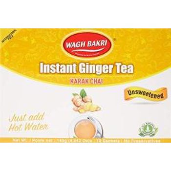 Wagh Bakri Instant Ginger Chai Tea Unsweetened 10 Sachets