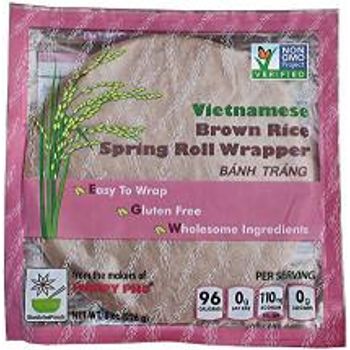 Star Anise Foods Nongmo Gluten Vietnamese Brown Rice Spring Roll Wrapper 237g
