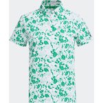 Adidas Women Golf Play Green Graphic Polo Shirt White/Green