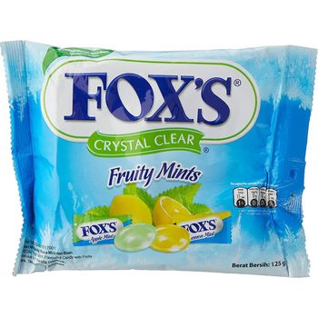 Fox's Crystal Clear Fruity Mints Oval Candy 125g
