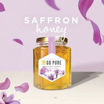 Go Pure Organic Saffron Infused Honey 400g
