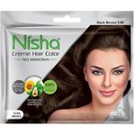 Nisha Creme Hair Colour Dark Brown 20ml Plus 20g