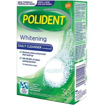 Polident Denture Cleanser Overnight Whitening 36 Tablets