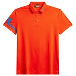 J. Lindeberg Golf Heath Polo Shirt M Tangerine Tango
