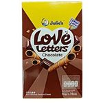 Julie's Love Letters Chocolate Cream Wafer Rolls 50g
