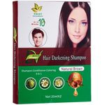 Bioherbs Naturals Hair Darkening Shampoo Natural Brown 2 x 20ml