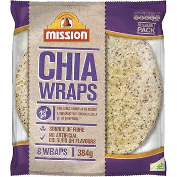 Mission Chia Wraps 360g