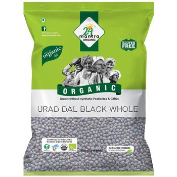 24 Mantra Organic Black Whole Urad Dal 500g