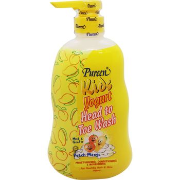 Pureen Kids Yogurt Head To Toe Wash Peach Mango 750ml