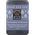 One With Nature Dead Sea Spa Soap Bar Activated Charcoal 200g
